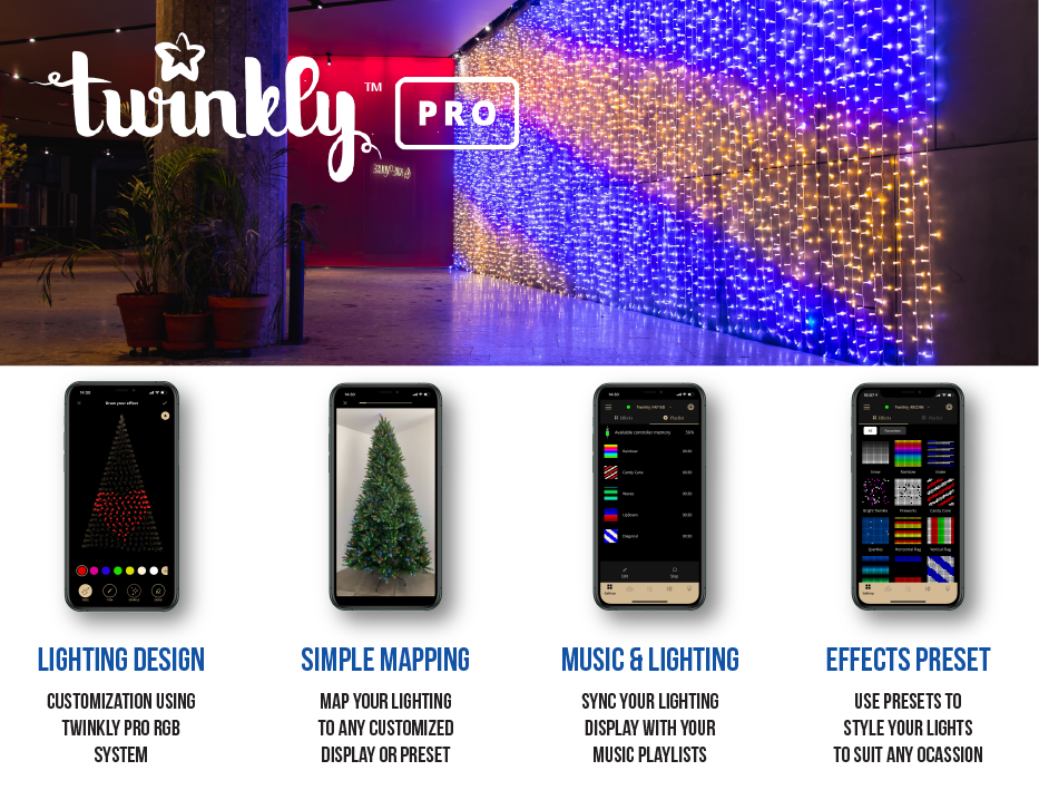 Twinkly Pro RGB Capsules Christmas LightingNovelty Lights LED